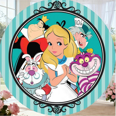 Round Alice in Wonderland Backdrops Birthday Background Studio Photo Supplies