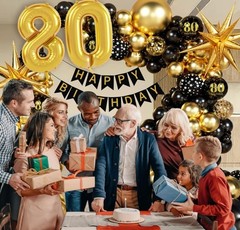 114pcs 80th Birthday Decorations for Men, 80th Birthday Decorations with 80th…