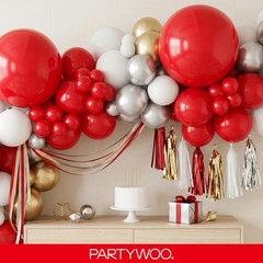 Red Balloons 85 pcs Different Sizes of 18 12 10 5 Inch Red Balloon Arch Kit G…