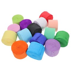12 Pcs Crepe Paper Streamers Rolls Paper Colored Ribbon Birthday Party Decor