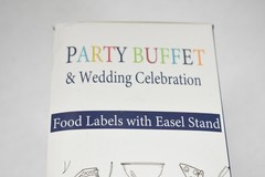 Bayfurui Mini Chalkboard Signs 24 Pcs Wedding Buffet Table Labels Black Wood