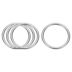 4 Pcs Metal Hoops for Crafts, 1.4 Inch Dream Catcher Rings, Silver