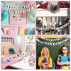 Classroom Decor DIY Giant Friendship Bracelet Garland Teacher Table Banner Bu…