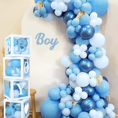 Baby Shower Decorations for Boy – Navy Blue Baby Blue Different Sizes Light B…