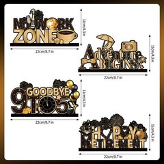 4 PCS Retirement Party Wooden Table Centerpieces Tiered Tray Decor