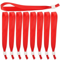 10Pcs Reusable Red Silk Wristbands for Concerts Event Wrist Strap Accessories