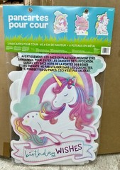 Unicorn Yard Signs – 4 Sets Of 3 – Birthday Party * Girl Party * 12 Pack