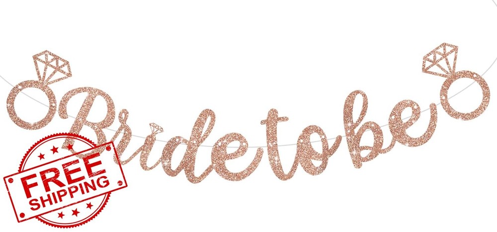 RICHHHA rose gold Bride to Be Banner