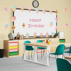 40 PCS Ice Cream Paper Cutouts Nameplates Summer Classroom Bulletin Board