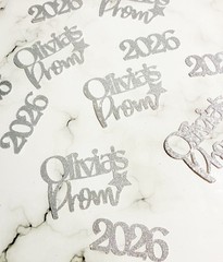 16 x Pieces Personalised Prom Table Decor, Table Scatter, Prom 2026, Graduation