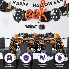 OHOME Decorations – Disposable Plastic Tablecloth | Party Decorations Halloween