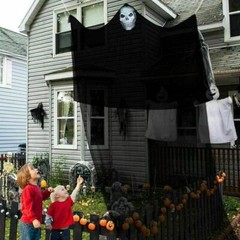 10.8′ Halloween Haunted House Ghost Hanging Decoration Skeleton Skull Home Decor