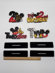 Mickey Mouse 2nd Birthday Party Centerpiece & Cupcake Stand Decoration Set