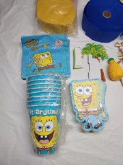 VTG SpongeBob SquarePants Dangling Party Decorations 2001 Full Setup Ready Y2k