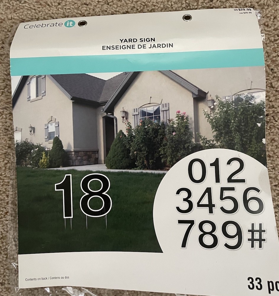 Celebrate It Number Yard Large Signs 13-15 inches