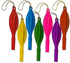 Fun-Filled Balloons Neon Punch Balls with Rubber Band Handle(12Piece 18″)-Assort