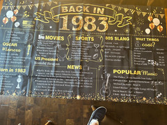 Back in 1983 Birthday Party Backdrop – Wall Hanging – Popular items of 1983
