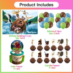 Open Season Birthday Party Supplies Set Balloons Cake Toppers Banner for Kids