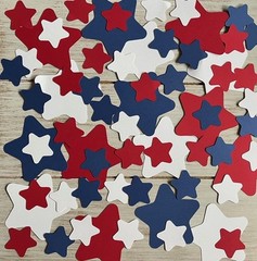 Patriotic Star Confetti July 4th Party Decorations USA Birthday Party