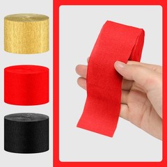 Crepe Paper Streamers 10 Rolls 820 Ft Red Gold Black Decorations