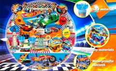 114 Pcs Hot Wheels Party Decorations Car Party Supplies Balloons Tableware Cups