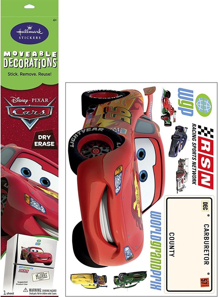 DISNEY CARS MOVEABLE WALL DECORATIONS (1) Party Supplies Disney Cars Red