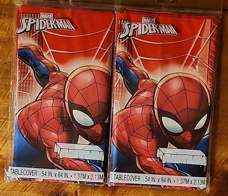 Marvel SPIDER-MAN Plastic Tablecovers (2 Packs)54 X 84 in Birthday Party Decor