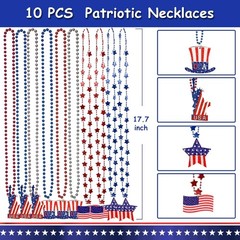 Complete Patriotic Celebration Kit: 92Pcs for Kids – Necklaces, Headbands & More