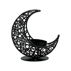 Eid Mubarak Moon Star Metal Candlestick Ramadan Kareem Vintage Candle Holder DY