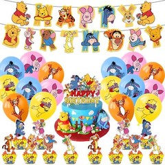 Anime Cartoon Theme Birthday Party Decorate Supplies,Balloon Banner Cake Toppers