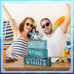 Charming 4-Piece Starfish Table Centerpiece for Nautical Home Decor