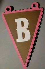 Die Cut Pink & Brown BIRTHDAY for Banner