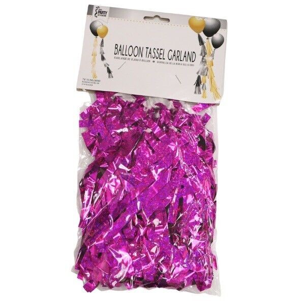 Hot Pink Ballon Tassel Garland – 8” Tassels, 6’ String
