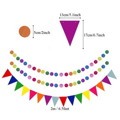 ZERODECO Party Decoration, 21 Pcs Multi-color Hanging Paper Multi-colored