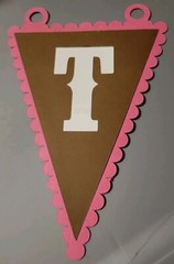 Die Cut Pink & Brown BIRTHDAY for Banner