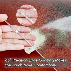 NECAUX 17″ Round Frosted Table Cover Protector, 1.5mm Thick, Odorless PVC