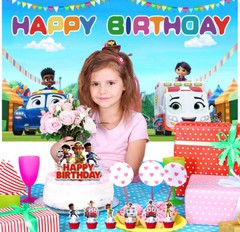 Firebuds Party Supplies Birthday Decorations Set Balloons Cake Toppers Banner