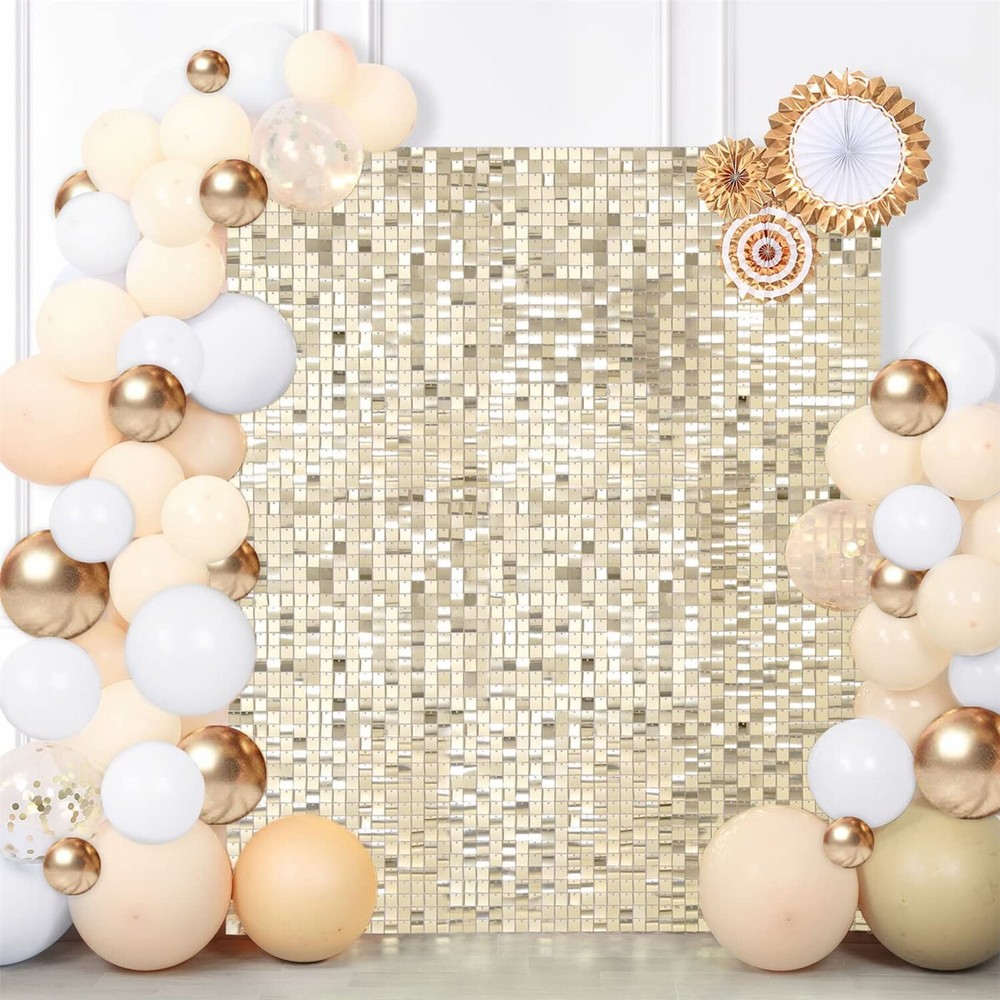 Shimmer Wall Backdrop Shimmer Wall Panels Light Gold Glitter Photo Background…