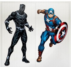 Marvel Avengers Scene Setter Backdrop Captain America/Black Panther 2Pcs (5ft)