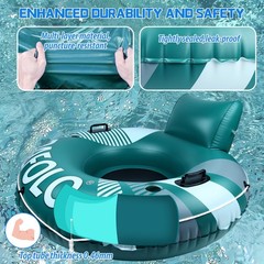 Pool Float Adult 53″ Inflatable Tube, River Tubes for Floating Heavy Duty with