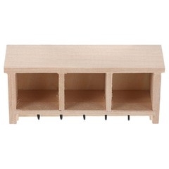 Mini Mudroom Shelf Living Miniature Dollhouse Shelving Unit Entryway