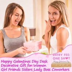 Bar Desk Decor, Home Party Table Sign for Women Wife Friends, Galentine