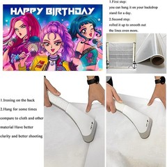 Durable 60×40 Polyester Demon Movie Hunters Banner – Perfect for Kids’ Birthdays