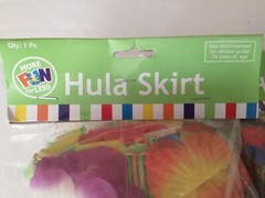 Hawaiian Hula Skirts Multicolor Artificial Grass Flowered Luau Party 3 Pack