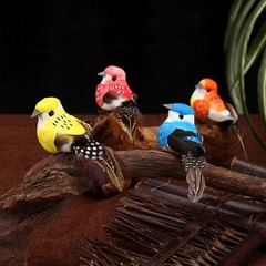 6x Fake Artificial Parrot Foam Feather Bird Garden Home Decor Yard Lawn Ornament