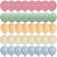 Pink Blue Green Balloons, Retro Blush Pink Sage Green Dusty Blue Ivory White …