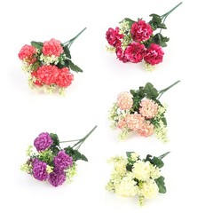 1 Bouquet 5 Heads Hydrangea Silk Flower Artificial Flower Holding Flowers Decor