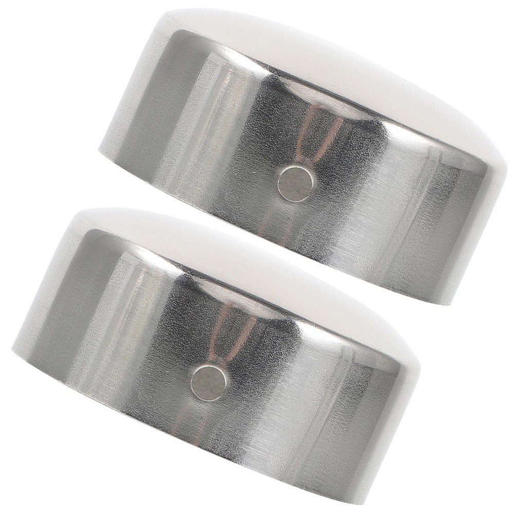 2 Pcs Metal Handrail End Caps Round Plug Covers for Wood Rail Tubing