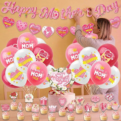 Happy Mothers Day Decorations, 36PCS Mothers Day Banner Balloons Cake Topper