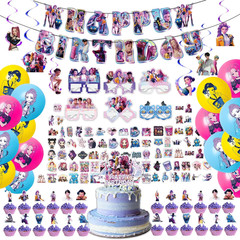 For K Pop Demon Hunters Party Supplies,157 PCS Birthday Decorations Set Include